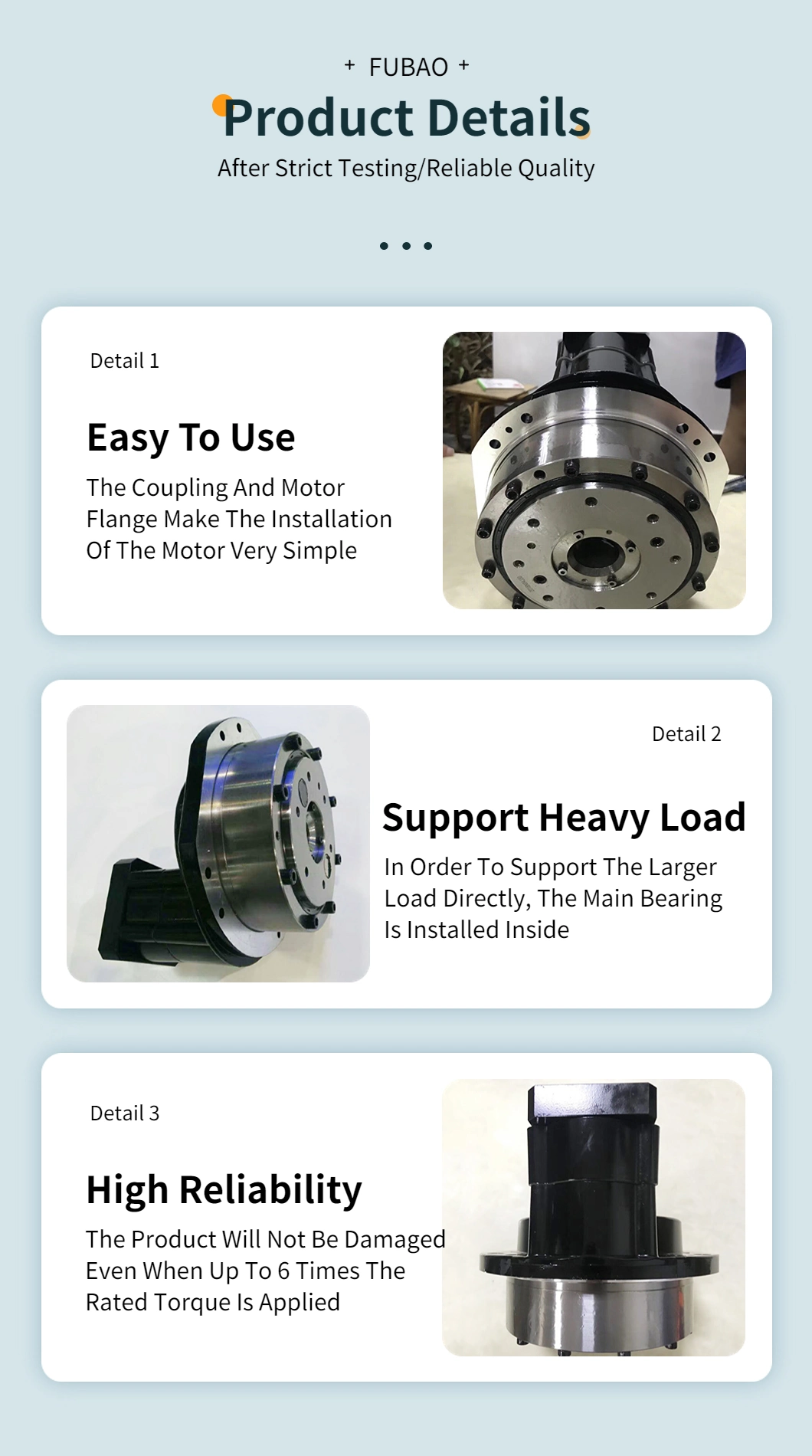 Flange Output High Rigidity Overload Resistant Reduction Gearbox Cycloidal RV Reducer